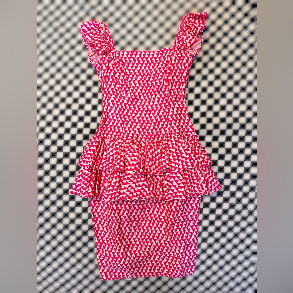 PINK VINTAGE PEPLUM DRESS 💖